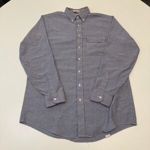 Career Club Tall Man‎ Blue Cotton Blend Oxford Button Down Shirt Mens 16.5 36